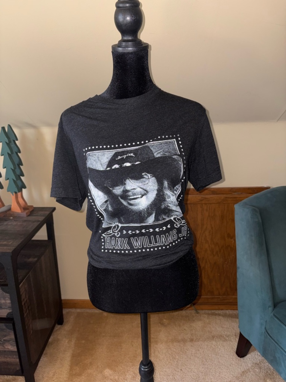 Hank Williams Jr. Graphic Tee in Black
